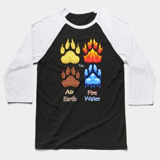 Elemental Paw Prints Baseball T-Shirt